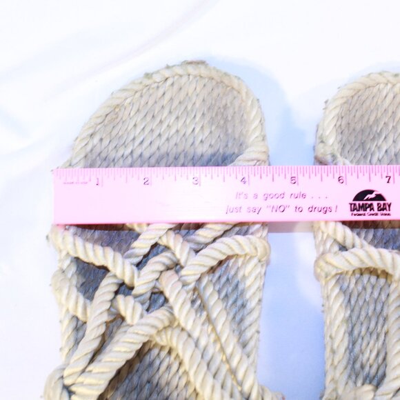 Gurkees W8 M5 Neptune Platinum Vegan Rope Unisex Sandals - Handmade in USA - Picture 9 of 10